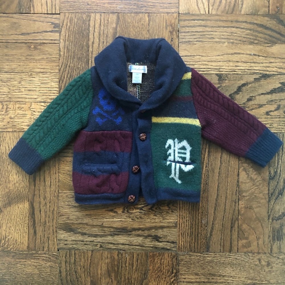 Ralph Lauren Wool Button Rugby Sweater 12 months